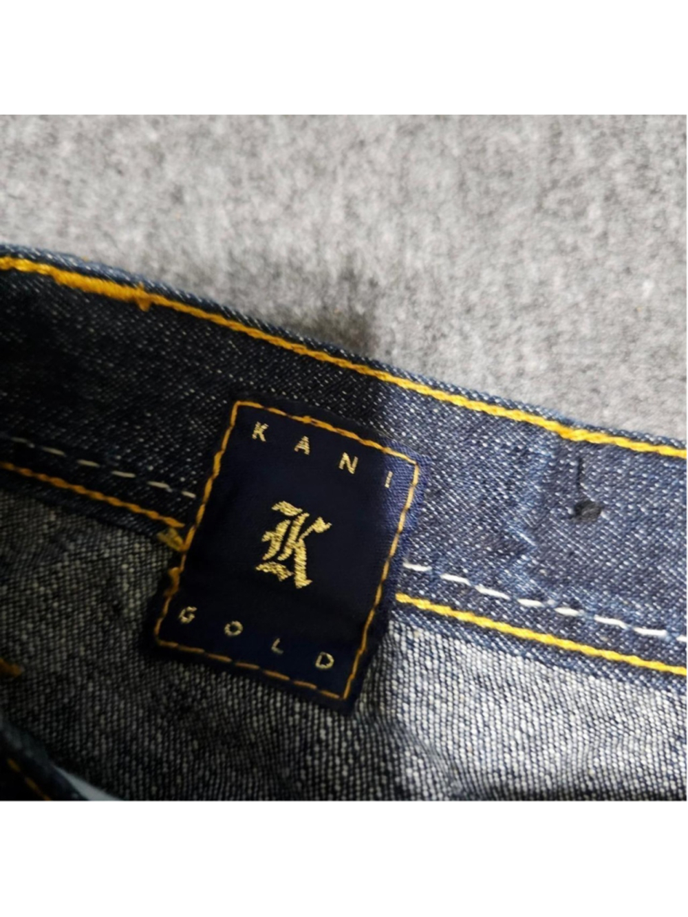 Vintage Karl Kani Baggy Denim Jorts Y2K Hip Hop Size 36 Blue - Picture 3 of 8